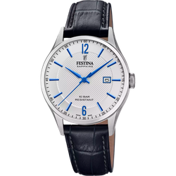 Reloj Festina Hombre F20007/2 Acero Correa Piel Negra Analógico