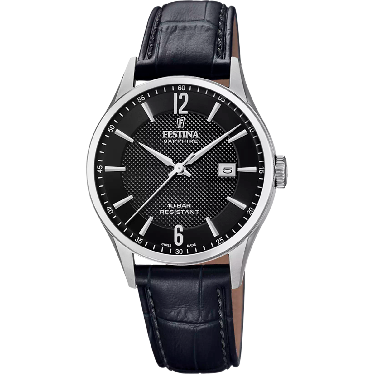 Reloj Festina Hombre F20007/4 Acero Correa Piel Negra Analógico
