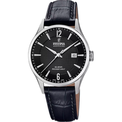 Reloj Festina Hombre F20007/4 Acero Correa Piel Negra Analógico