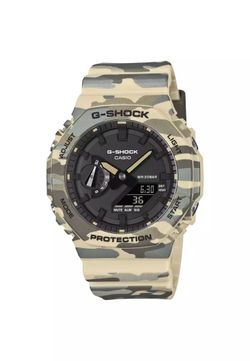Reloj G-Shock Hombre GA-2100CM-5A Sport Camuflaje Beige Analógico-Digital