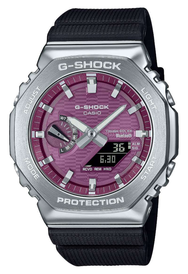 Reloj G-Shock Hombre GBM-2100A-4B Acero Tough Solar Burdeos Analógico Digital