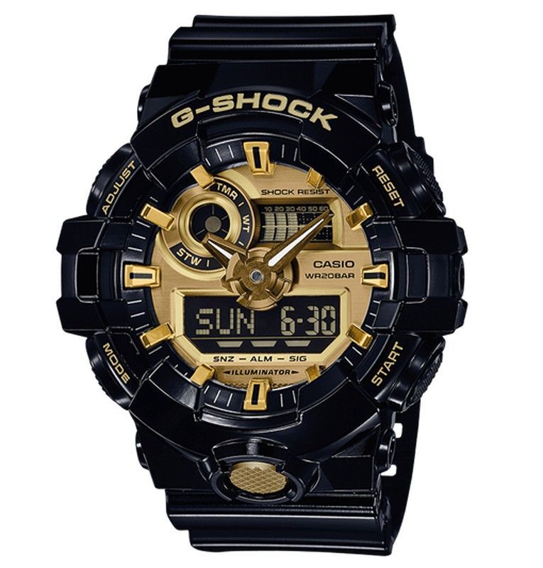 Reloj G-SHOCK modelo GA-710GB-1AER marca Casio Hombre