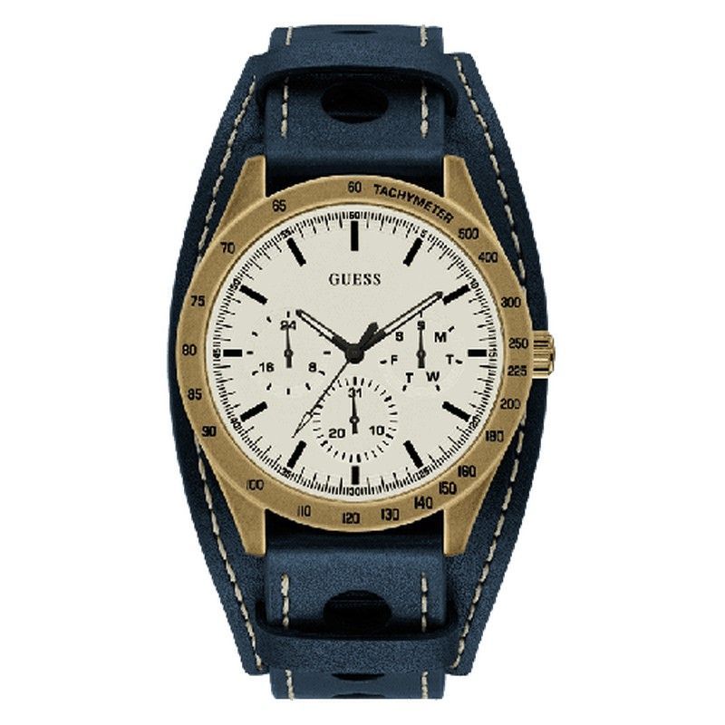 Reloj Guess Hombre W1100G2 Piel Azul