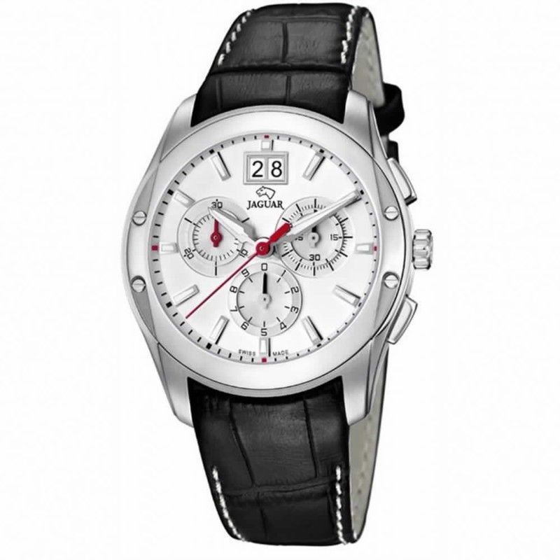 Reloj Jaguar hombre con correa de piel y cronógrafo