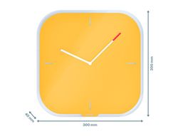 Reloj leitz cosy de pared silencioso cristal 30x30 cm amarillo