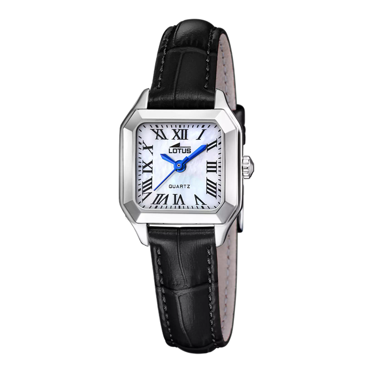Reloj Lotus Mujer 19035/1 Piel Negra Acero Plateado