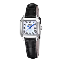 Reloj Lotus Mujer 19035/1 Piel Negra Acero Plateado