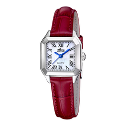 Reloj Lotus Mujer 19035/2 Piel Roja Acero Plateado