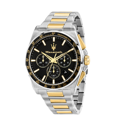 Reloj Maserati Hombre R8873652003 Velocitá Cronógrafo Acero Plateado Bicolor Dorado Analógico