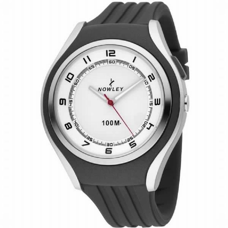Reloj nowley de hombre con correa de silicona negra y luz