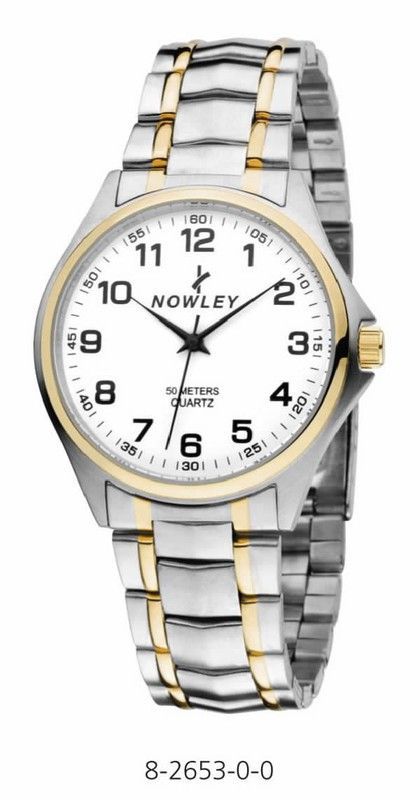 Reloj nowley de hombre en acero combinado dorado