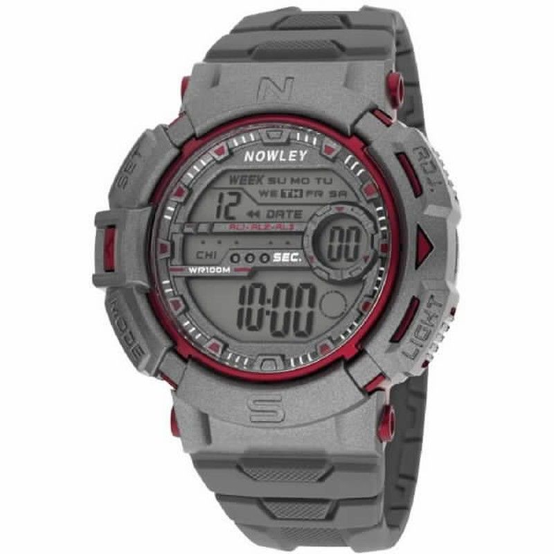 Reloj nowley digital de hombre con correa y caja gris