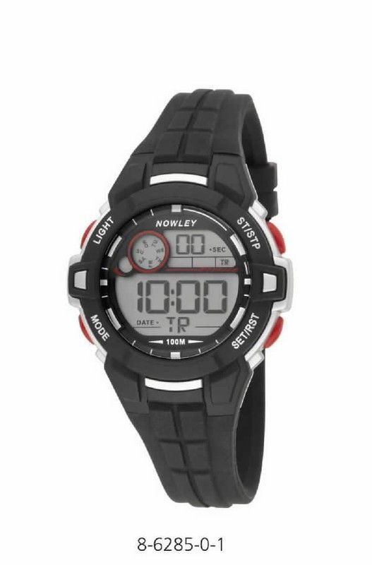 Reloj nowley digital de niño con correa de silicona negra