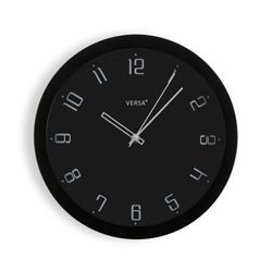 Reloj pared decorativo negro minimalista 30cm