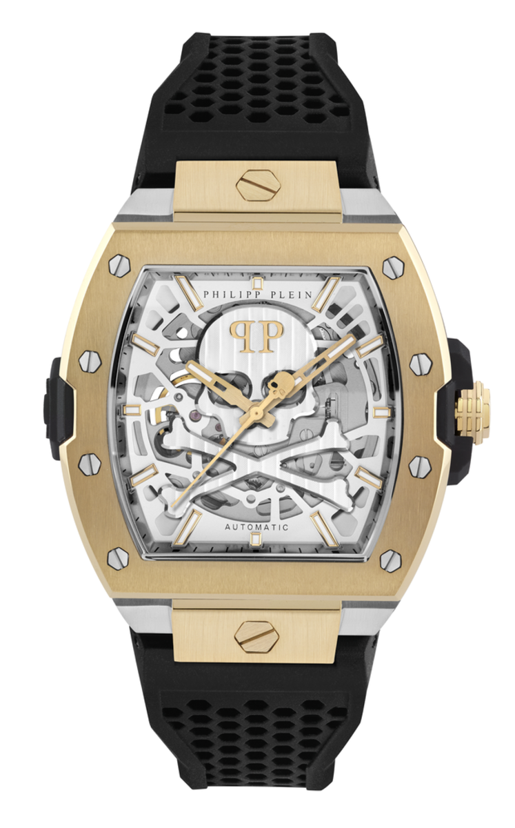 Reloj Philipp Plein Hombre PWJFA0825 Acero Dorado Bicolor Negro Analógico The Skeleton Auto