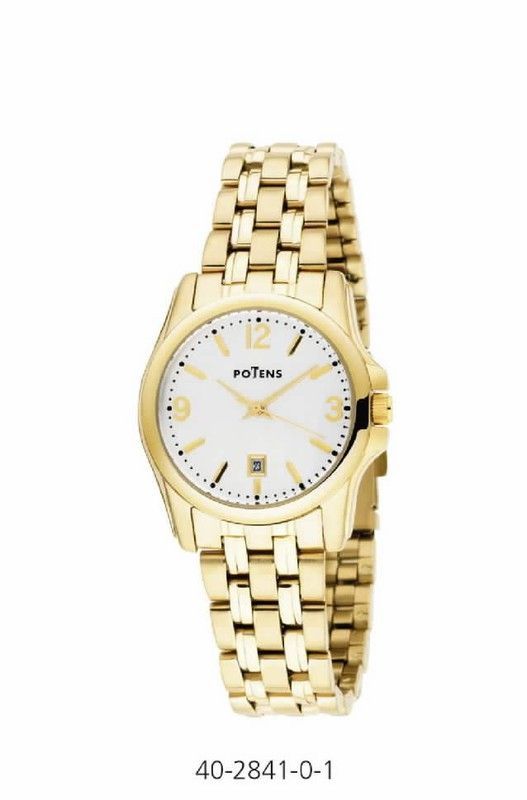 Reloj potens de mujer en acero Ip dorado