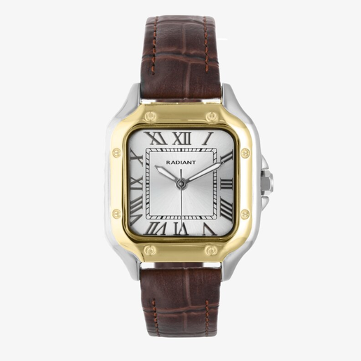 Reloj Radiant Hombre RA676204 Chris Him Piel Marrón Acero Bicolor Dorado Analógico