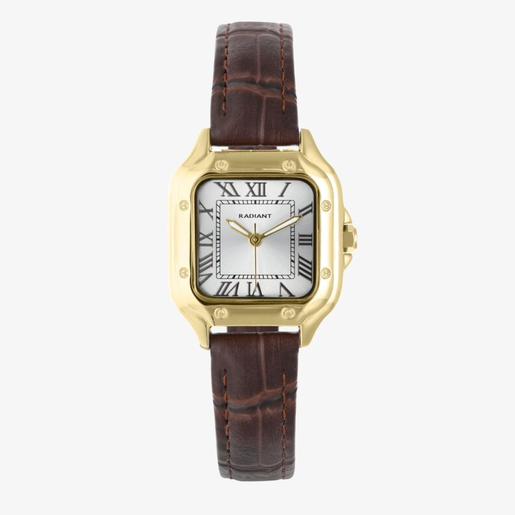 Reloj Radiant Mujer RA661209 Chris Her Piel Marrón Acero Dorado Analógico