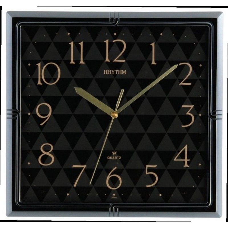 Reloj Rhythm De Pared 4MG560AR02 Básico Cuadrado Plateado