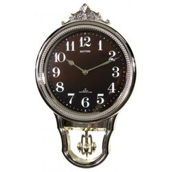 Reloj Rhythm De Pared 4MH607NR57 Decorativos Redondo Plateado