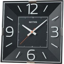Reloj Rhythm De Pared CMG493NR02 Básico Cuadrado Negro