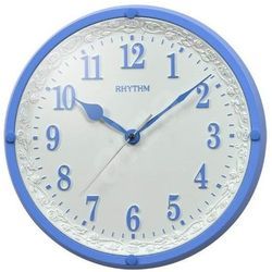 Reloj Rhythm De Pared CMG515NR04 Decorativos Redondo Azul
