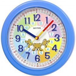 Reloj Rhythm De Pared CMG739NR04 Básico Azul Ositos