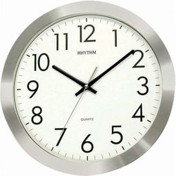 Reloj Rhythm De Pared CMG809NR19 Decorativos Redondo Plateado