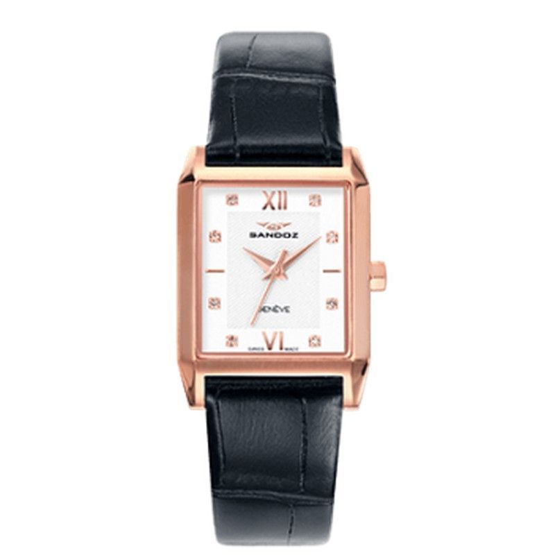 Reloj Sandoz Mujer 81324-93 Piel Negro