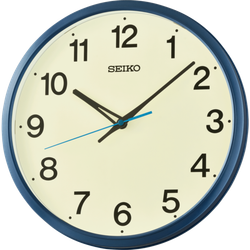 Reloj Seiko Clock De Pared QHA019L Plástico Azul