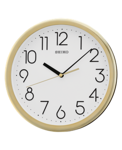 Reloj Seiko Clock De Pared QXA582G Plástico Dorado