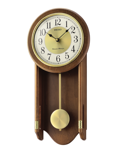 Reloj Seiko Clock De Pared QXH073B Marrón Péndulo