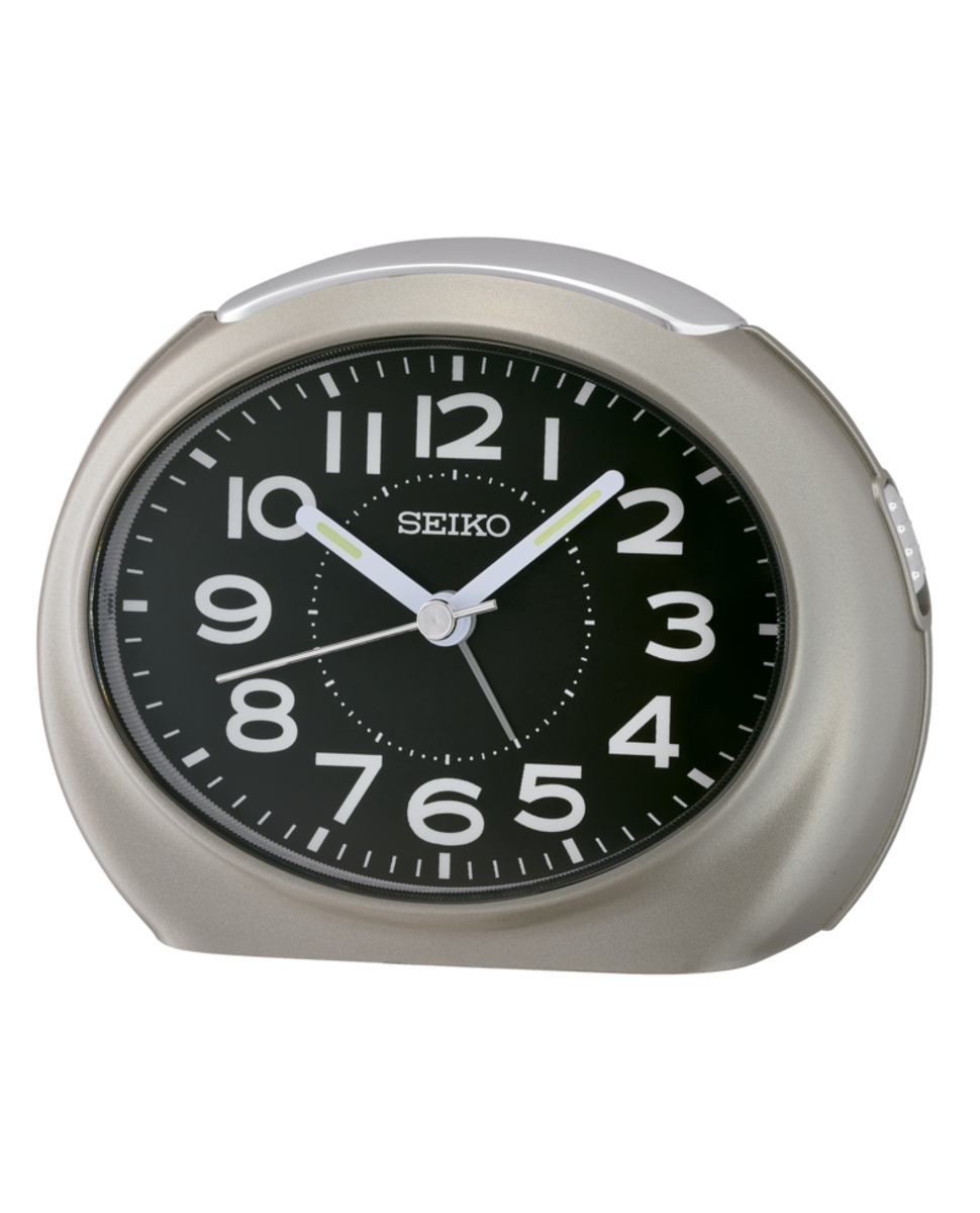 Reloj Seiko Despertador QHE193N Gris Analógico