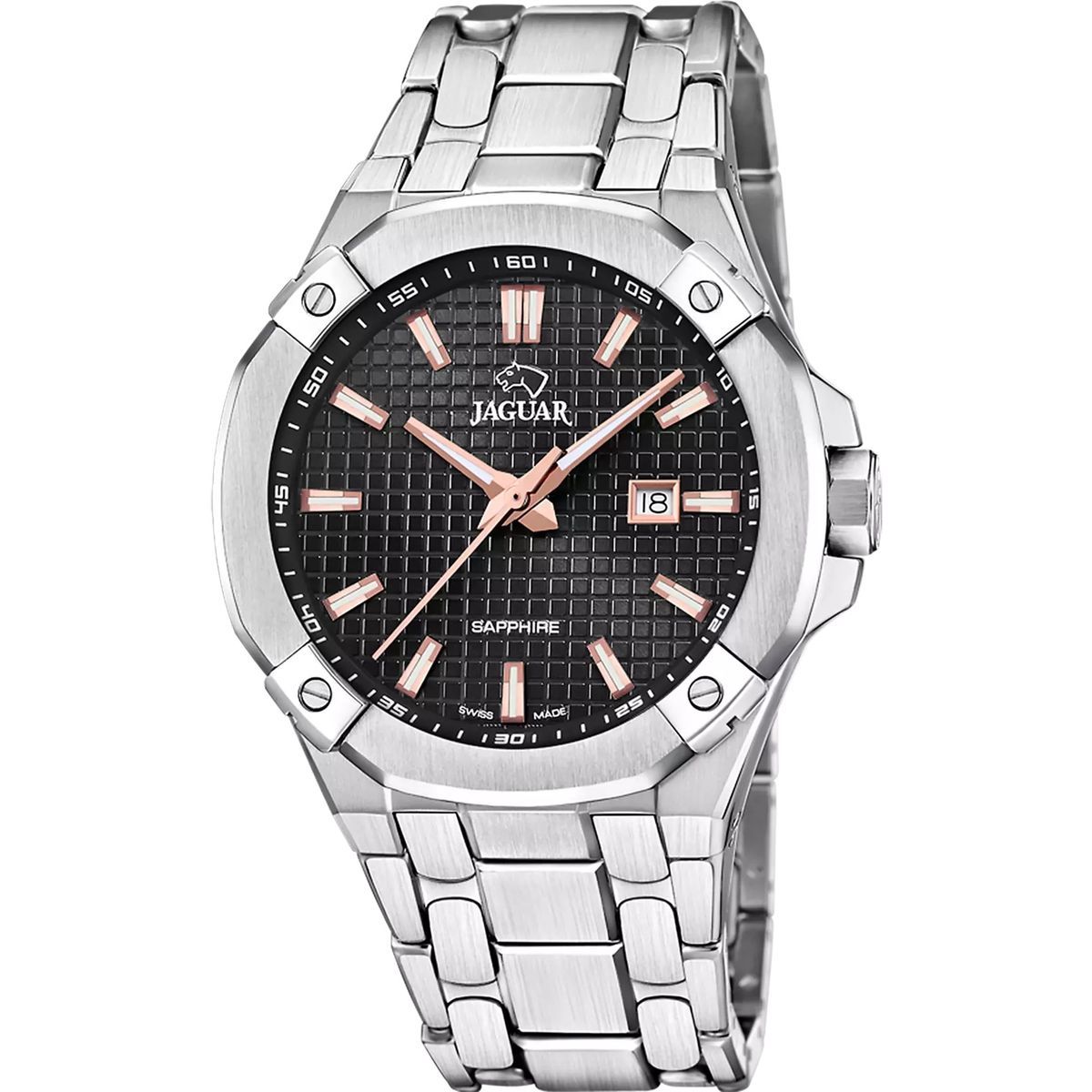 Reloj suizo Jaguar J1009/4 Diplomatic esfera negra