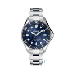 Reloj Timex Hombre TW2W81900 Deep Water Automático Acero Plateado Analógico