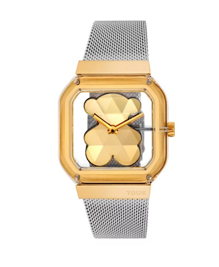 Reloj Tous D-Bear Party Transparente Combinado Gold