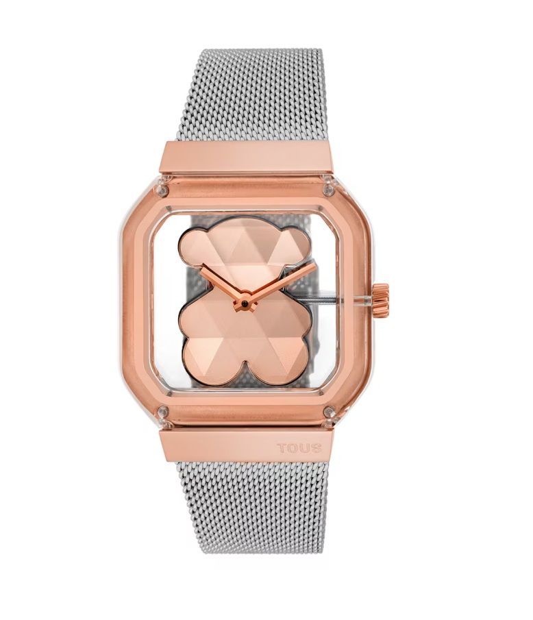Reloj Tous D-Bear Party Transparente Combinado Rose
