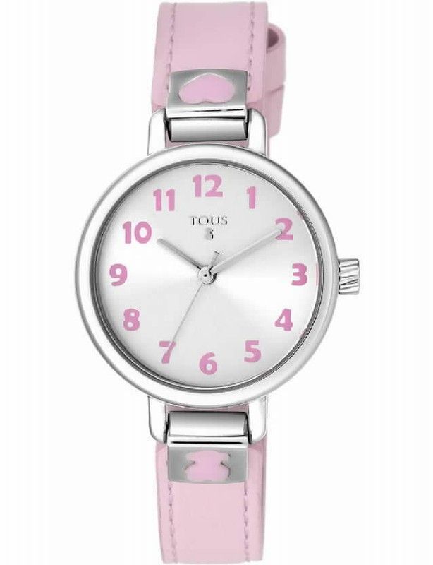 Reloj tous de niña con correa de piel rosa