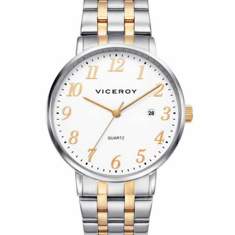 Reloj Viceroy de hombre en acero combinado dorado con calendario