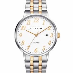 Reloj Viceroy de hombre en acero combinado dorado con calendario