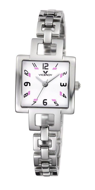 Reloj viceroy de mujer en acero y esfera cuadrada