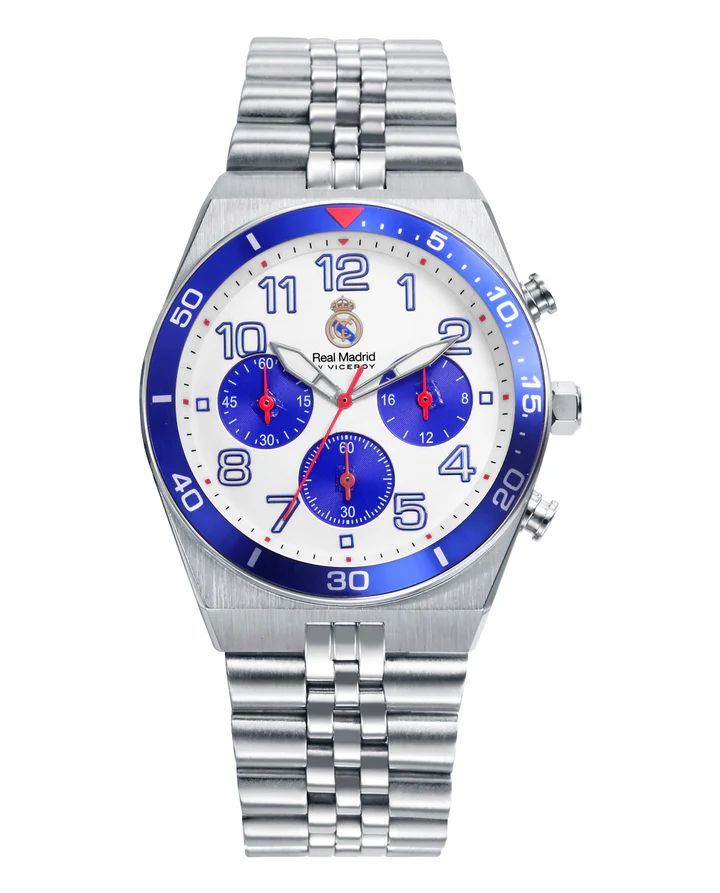 Reloj Viceroy Hombre 41171-05 Real Madrid Cronógrafo Acero Bicolor Azul Analógico