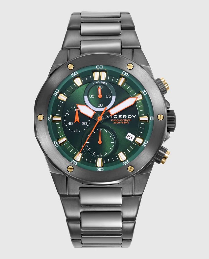 Reloj Viceroy Hombre 46853-67 Cronógrafo Acero Gris Analógico