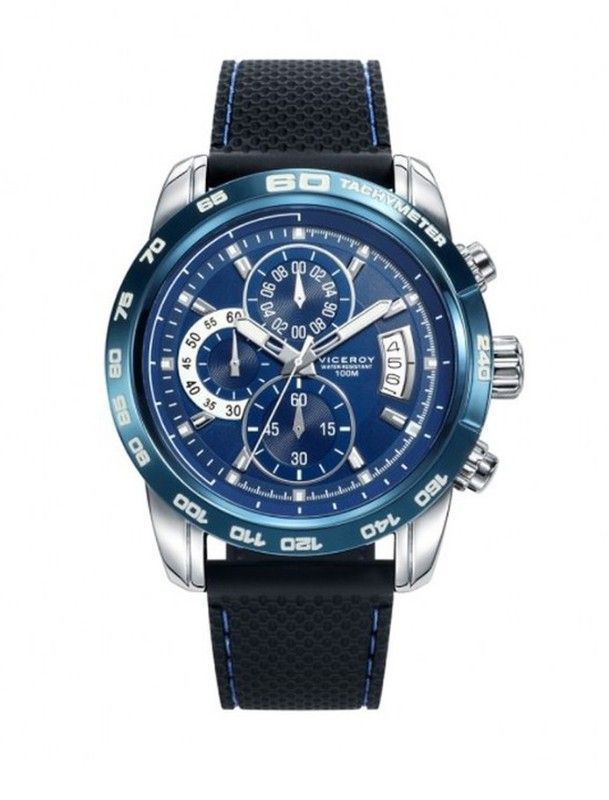 Reloj Viceroy hombre con correa de silicona y bisel azul