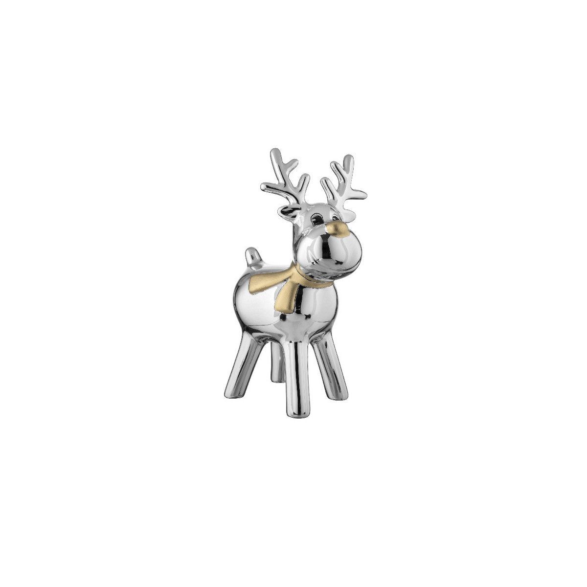 Reno Navidad Latón 8.5x14.5cm MA3338/MORO Plateado Bicolor Dorado