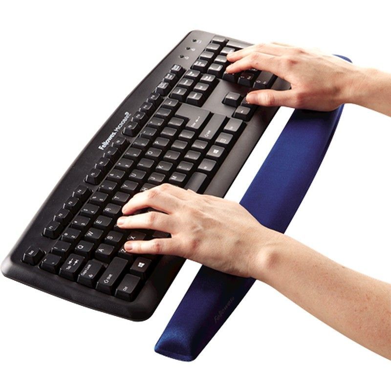 Reposamuñecas para teclado memory foam de fellowes. 2 colores