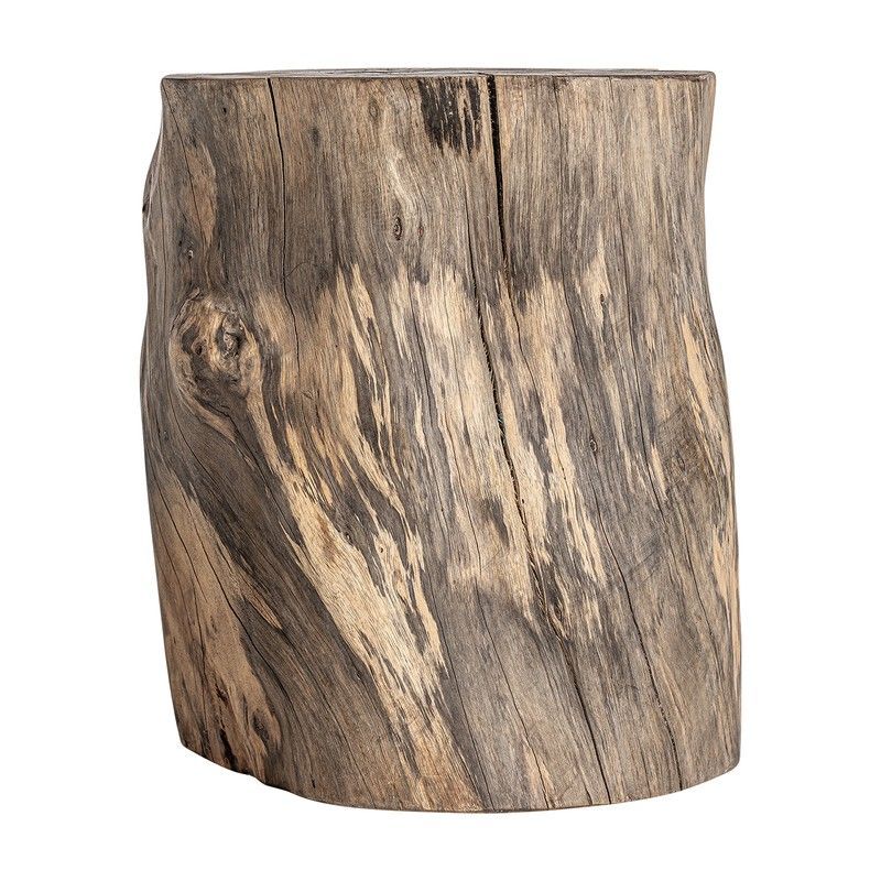 Reposapiés Dharm de madera de tamarindo en natural, 36 x 36 x 46 cm