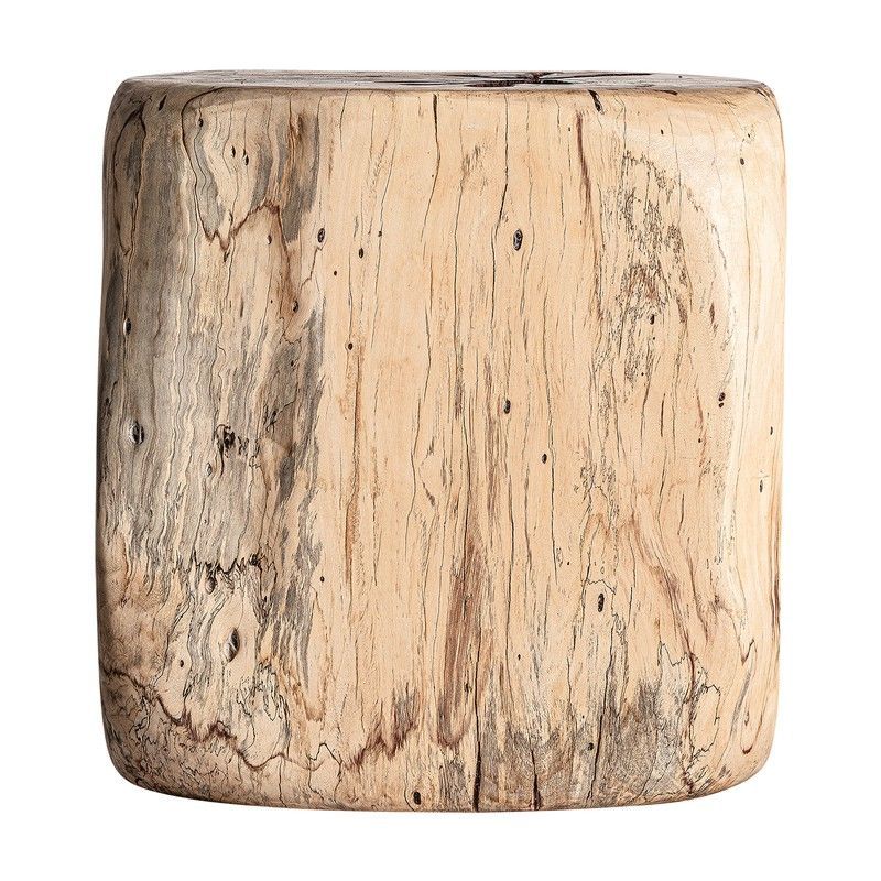 Reposapiés Dharm de madera de tamarindo en natural, 43 x 43 x 46 cm