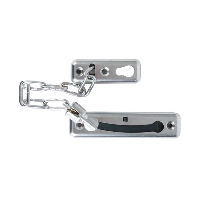 Retenedor cadena para puertas EHL. Retenedor De Puerta C/Cadena Cromado