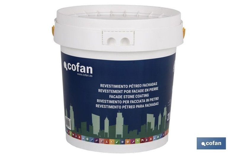 Revestimiento Pétreo | Ideal para fachas y paredes de exterior | Alta cubrición, lavavilidad y transpirabilidad. Referencia 15002375